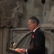Rt Hon Sir Lockwood Smith speaking at Westminster Abbey, photo courtesy of the Dean of Westminster